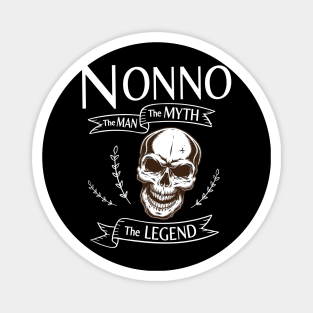 Nonno The Man The Myth The Legend Happy Father Halloween Day Skeleton Lover Fans Magnet